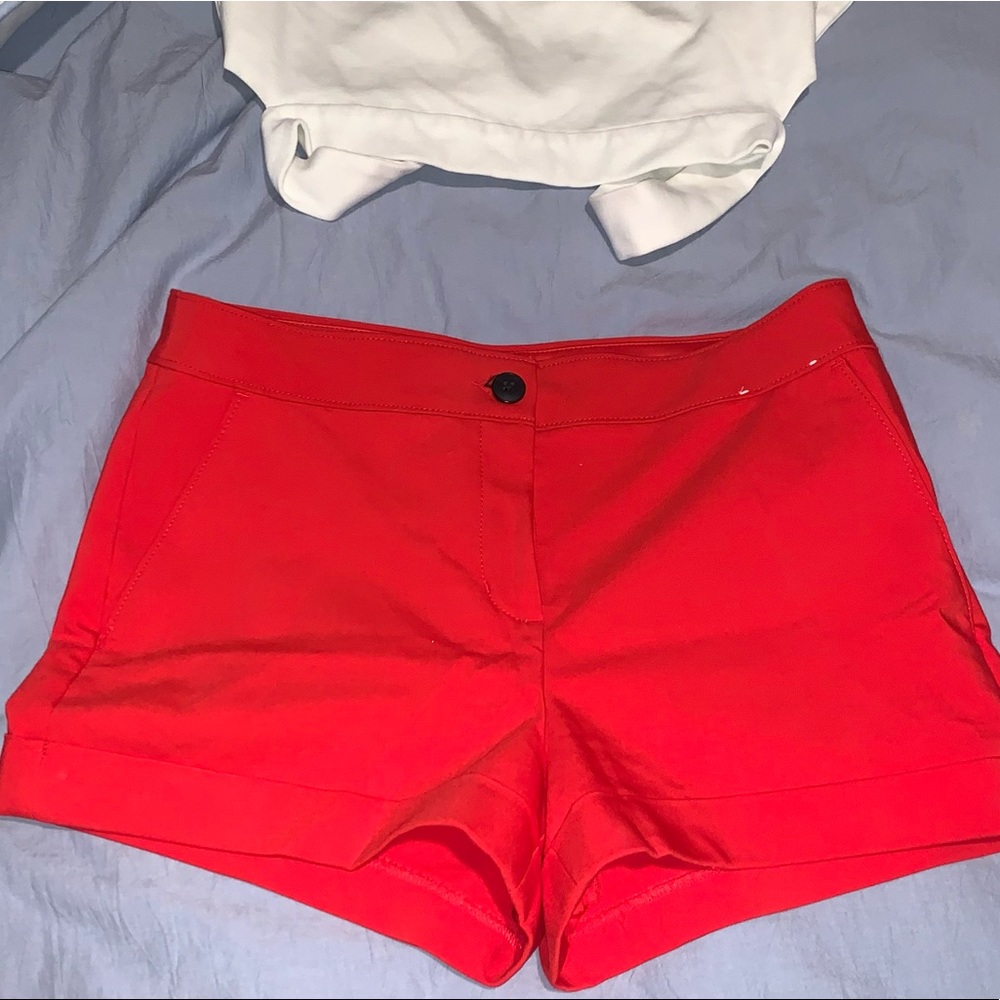 Express red dress shorts never used